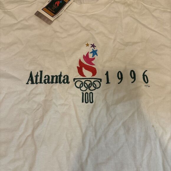 VINTAGE 1996 Centennial Olympic Games Atlanta Hanes Adult Large New See Pics - Picture 2 of 6
